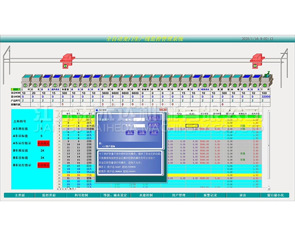 天津全自动龙门生产线监控管理系统
